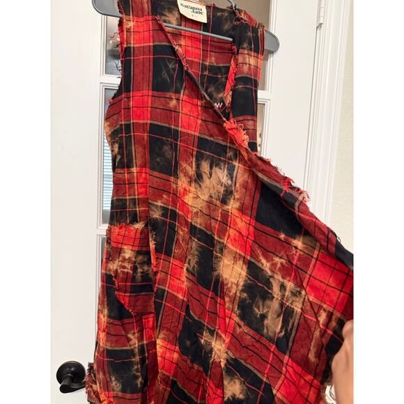 Savannah Jane duster vest southwestern grunge cactus embroidered raw edge S NWOT - Picture 4 of 9